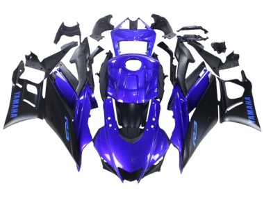 Online 2022-2024 Yamaha YZF R3/R25 Motorcycle Fairing - Blue Matte Black Canada