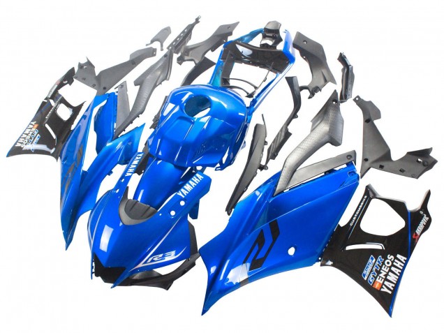 2022-2024 Yamaha YZF R3/R25 Motorcycle Fairings - Blue Black ENEOS Canada
