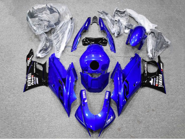 2022-2024 Yamaha YZF R3/R25 Motorcycle Fairings - Blue Black ENEOS Canada