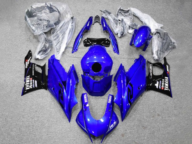 2022-2024 Yamaha YZF R3/R25 Motorcycle Fairings - Blue Black ENEOS Canada
