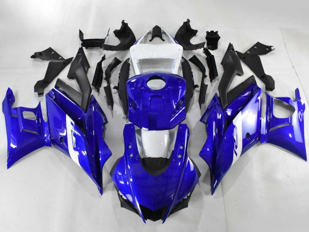 2022-2024 Yamaha YZF R3/R25 Motorcycle Fairings - Blue White Matte Black Canada