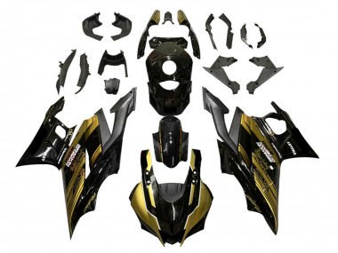 Online 2022-2024 Yamaha YZF R3/R25 Motorcycle Fairings - Gold Glossy Black Semakin Didepan Canada