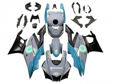 Online 2022-2024 Yamaha YZF R3/R25 Motorcycle Fairings - Nardo Grey Blue Green Black Petronas Canada
