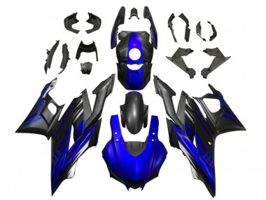 Online 2022-2024 Yamaha YZF R3/R25 Motorcycle Fairings - Blue Matte Black Canada