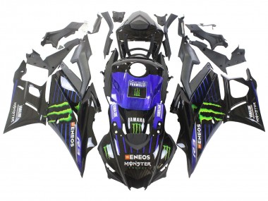 Online 2022-2024 Yamaha YZF R3/R25 Motorcycle Fairings - Blue Green Black Monster Yamalube ENEOS Canada