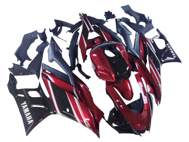 2022-2024 Yamaha YZF R3/R25 Motorcycle Fairing - Red White Glossy Black Canada