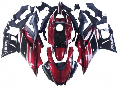 Online 2022-2024 Yamaha YZF R3/R25 Motorcycle Fairing - Red White Glossy Black Canada