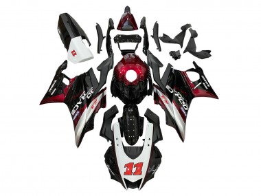 Online 2022-2024 Yamaha YZF R3/R25 Motorcycle Fairings - Red Silver Black 11 Canada