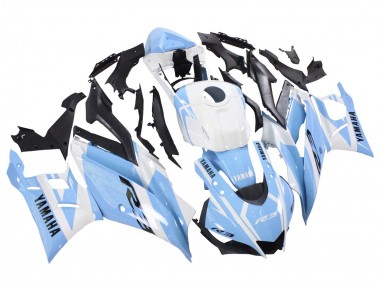 Online 2022-2024 Yamaha YZF R3/R25 Motorcycle Fairings - White Light Blue Canada