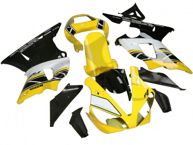 2022-2024 Yamaha YZF R3/R25 Motorcycle Fairings - Yellow White Black Motul Canada