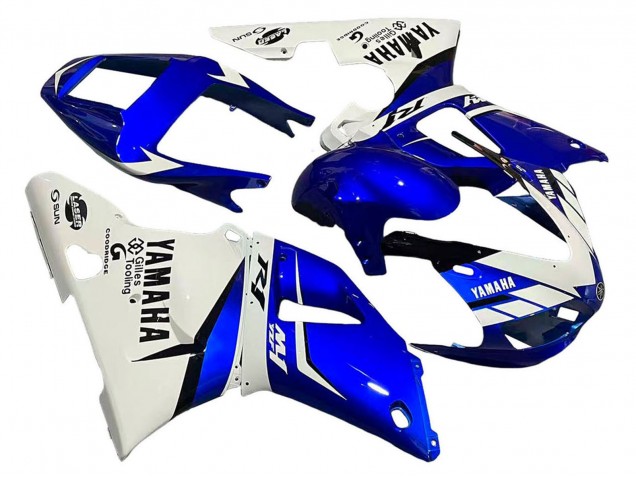 1998-1999 Yamaha YZF 1000 R1 Motorcycle Fairings - White Blue Black Canada