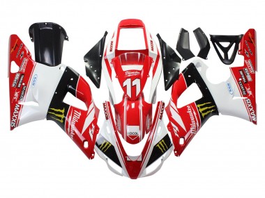 Online 1998-1999 Yamaha YZF 1000 R1 Motorcycle Fairings - Red White Black Yellow Monster Milwaukee MAXXIS 11 Canada