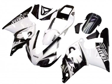 Online 1998-1999 Yamaha YZF 1000 R1 Motorcycle Fairings - White Glossy Black Canada