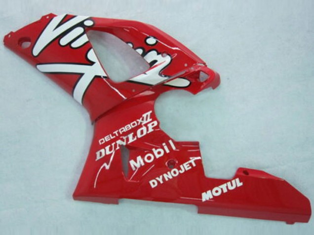 1998-1999 Yamaha YZF 1000 R1 Motorcycle Fairings - Red White Black Dunlop Canada