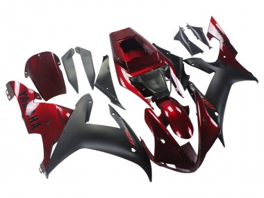 Online 2002-2003 Yamaha YZF 1000 R1 Motorcycle Fairing Kits - Red Matte Black Canada