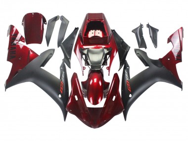 Online 2002-2003 Yamaha YZF 1000 R1 Motorcycle Fairing Kits - Red Matte Black Canada