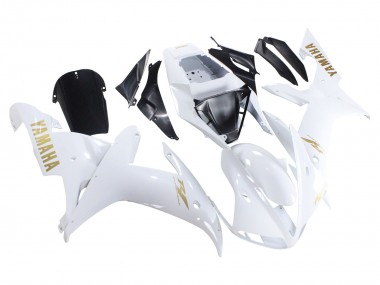 Online 2002-2003 Yamaha YZF 1000 R1 Motorcycle Fairings - White Gold Decals Canada