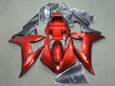 Online 2002-2003 Yamaha YZF 1000 R1 Motorcycle Fairing - Red Matte Black Canada