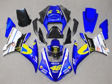Online 2002-2003 Yamaha YZF 1000 R1 Motorcycle Fairings - Blue White Black Yellow Monster 46 Canada