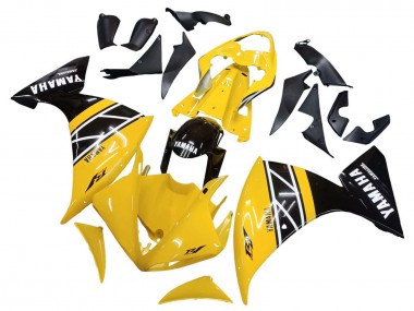 Online 2009-2011 Yamaha YZF 1000 R1 Motorcycle Fairing Kits - Yellow White Black Stripe Canada