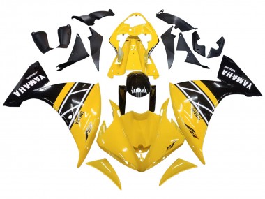 Online 2009-2011 Yamaha YZF 1000 R1 Motorcycle Fairing Kits - Yellow White Black Stripe Canada