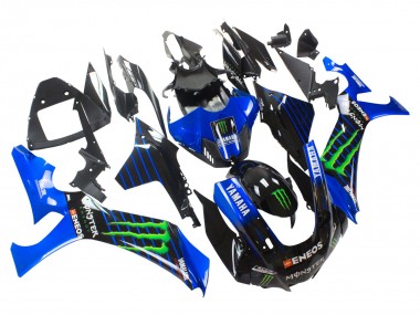 Online 2020-2025 Yamaha YZF 1000 R1 Motorcycle Fairings - Blue Black Green Black ENEOS Monster Canada