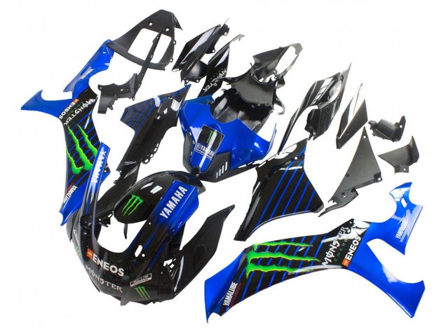 2020-2025 Yamaha YZF 1000 R1 Motorcycle Fairings - Blue Black Green Black ENEOS Monster Canada
