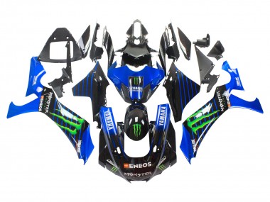 Online 2020-2025 Yamaha YZF 1000 R1 Motorcycle Fairings - Blue Black Green Black ENEOS Monster Canada