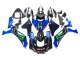 2020-2025 Yamaha YZF 1000 R1 Motorcycle Fairings - Blue Black Green Black ENEOS Monster Canada