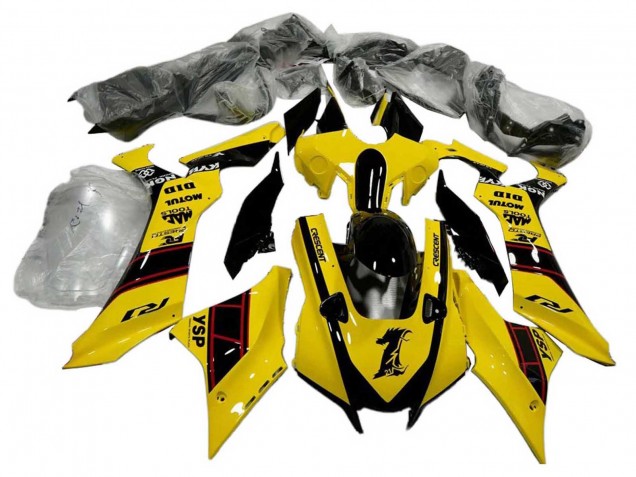 2020-2025 Yamaha YZF 1000 R1 Motorcycle Fairings - Yellow Glossy Black YSP Motul Canada