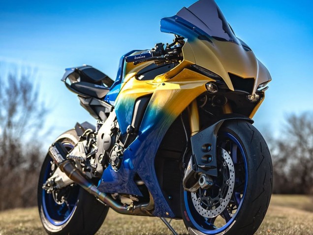 2020-2025 Yamaha YZF 1000 R1 Motorcycle Fairings - Blue Gold Canada
