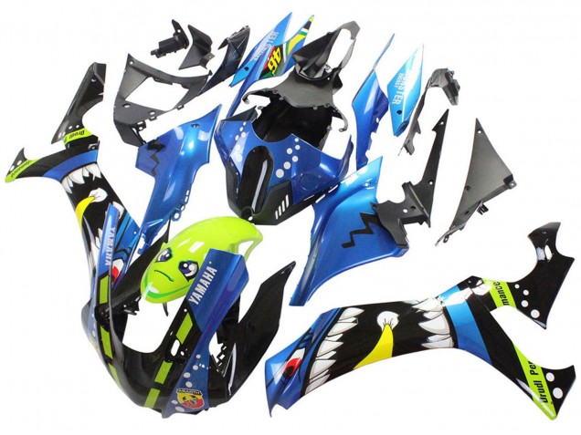 2020-2025 Yamaha YZF 1000 R1 Motorcycle Fairings - Blue Green Black Shark Canada