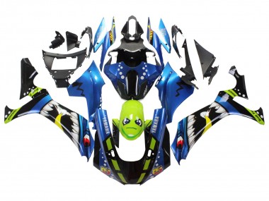 Online 2020-2025 Yamaha YZF 1000 R1 Motorcycle Fairings - Blue Green Black Shark Canada