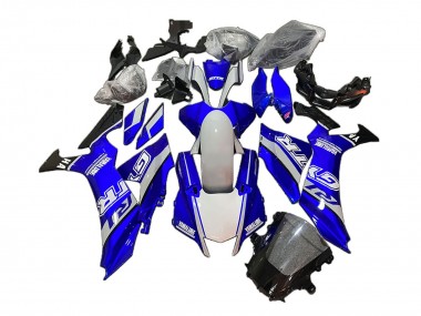 Online 2020-2025 Yamaha YZF 1000 R1 Motorcycle Fairings - White Blue Glossy Black GYTR Yamalube Canada