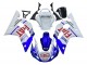 1998-2002 Yamaha YZF 600 R6 Motorcycle Fairings - White Blue Red Fiat 99 Canada