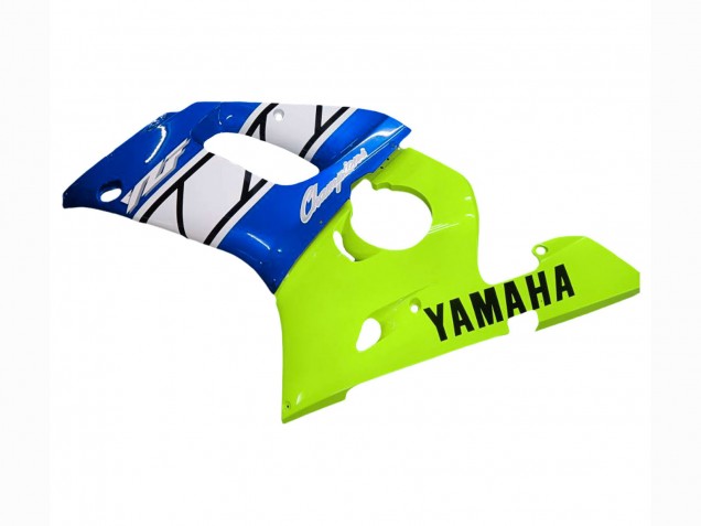 1998-2002 Yamaha YZF 600 R6 Motorcycle Fairings - Neon Green Blue White Champions Canada