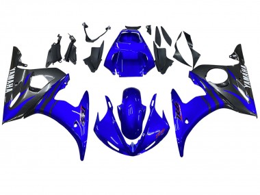 Online 2003-2004 Yamaha YZF R6 Motorcycle Fairings - Blue Glossy Black Canada