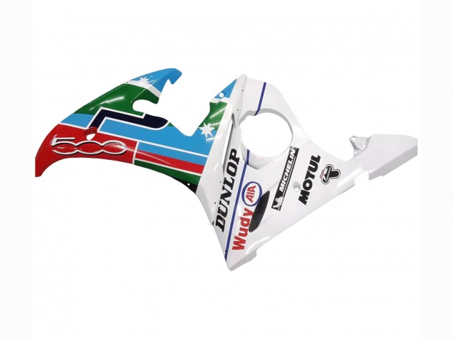 2006-2009 Yamaha YZF R6S Motorcycle Fairings - White Blue Green Red Kastinee Dunlop Motul Canada