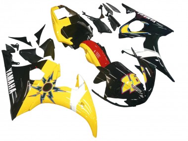 Online 2006-2009 Yamaha YZF R6S Motorcycle Fairings - Yellow Red Glossy Black 46 Canada