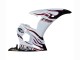 2006-2009 Yamaha YZF R6S Motorcycle Fairings - White with Dark Black Flame Canada