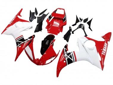 Online 2003-2004 Yamaha YZF R6 Motorcycle Fairing - White Red Glossy Black Canada