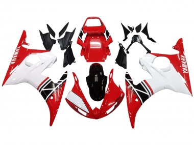 Online 2003-2004 Yamaha YZF R6 Motorcycle Fairing - White Red Glossy Black Canada