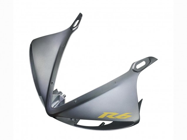 2006-2009 Yamaha YZF R6S Motorcycle Fairings - Matte Grey Matte Black Gold Decals Canada