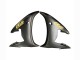 2006-2009 Yamaha YZF R6S Motorcycle Fairings - Glossy Black Matte Black Gold Decals Canada