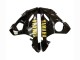 2006-2009 Yamaha YZF R6S Motorcycle Fairings - Glossy Black Matte Black Gold Decals Canada