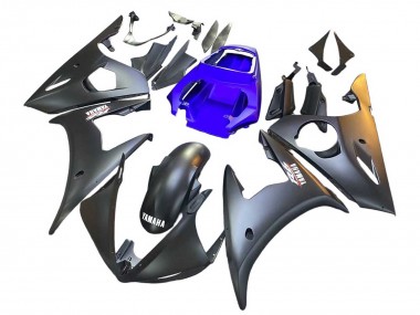 Online 2003-2004 Yamaha YZF R6 Motorcycle Fairings - Blue Matte Black Canada