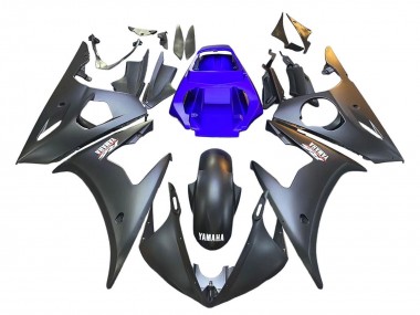 Online 2003-2004 Yamaha YZF R6 Motorcycle Fairings - Blue Matte Black Canada