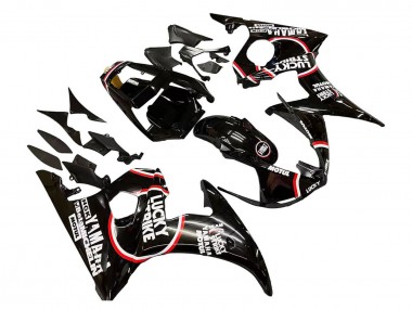 Online 2003-2004 Yamaha YZF R6 Motorcycle Fairings - Glossy Black Red White Lucky Strike Motul Canada