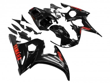 Online 2006-2009 Yamaha YZF R6S Motorcycle Fairings - Glossy Black Red Canada