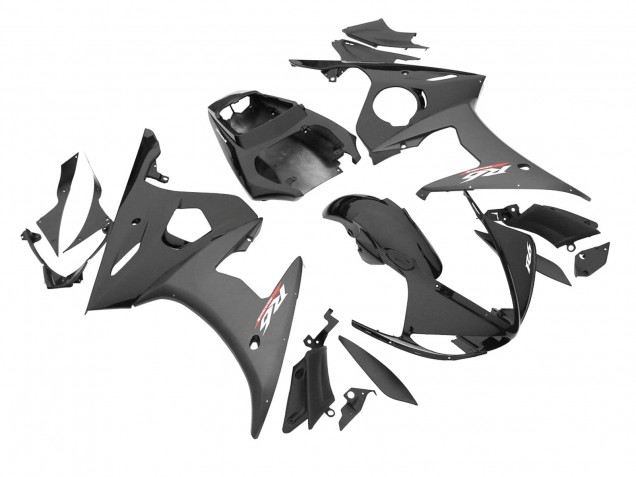 2006-2009 Yamaha YZF R6S Motorcycle Fairings - Glossy Black Matte Black Canada